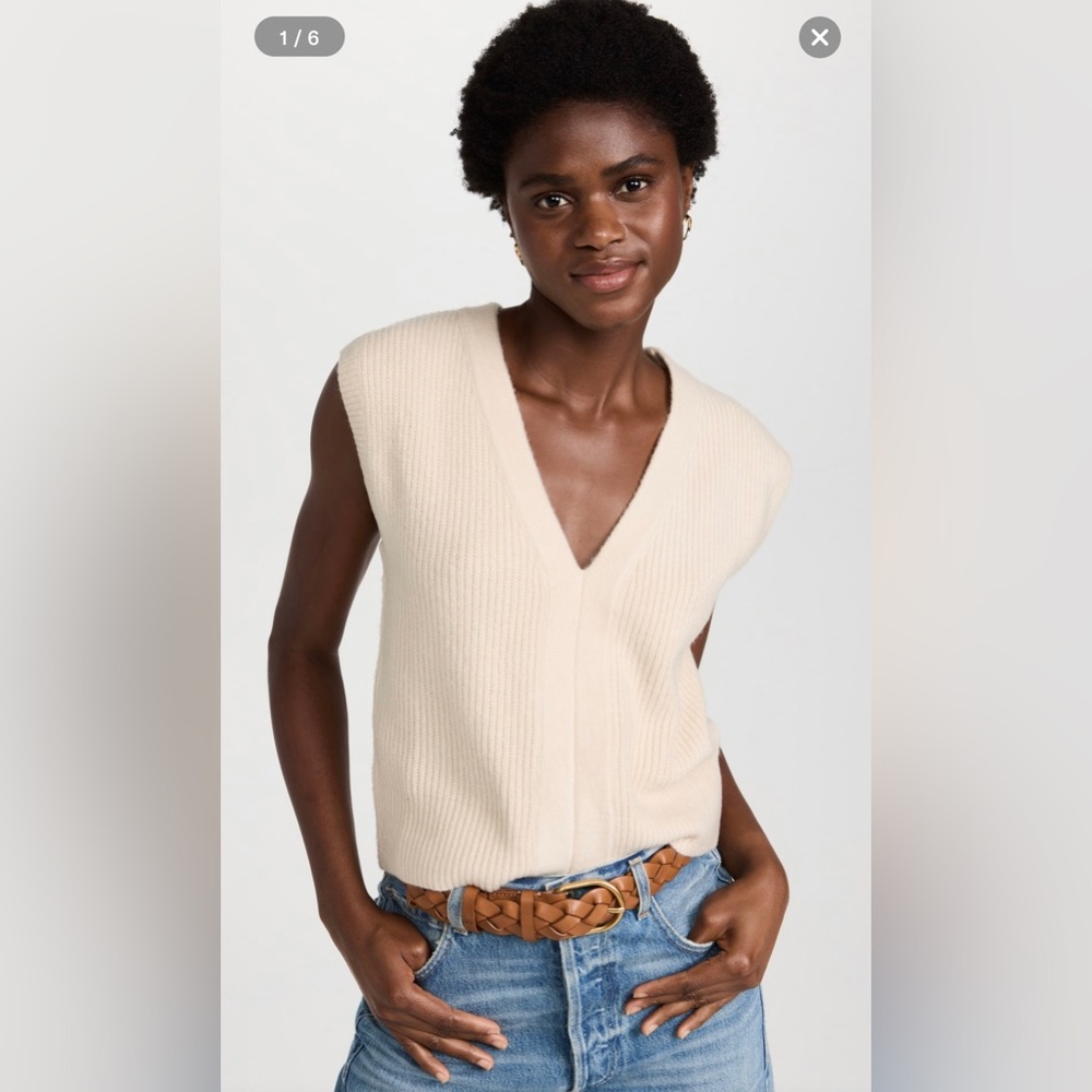 English Factory Cream Sweater Vest